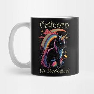 Unicorn Black Cat Mug